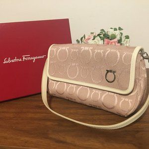 Salvatore Ferragamo-Monogram Canvas Mini Handbag